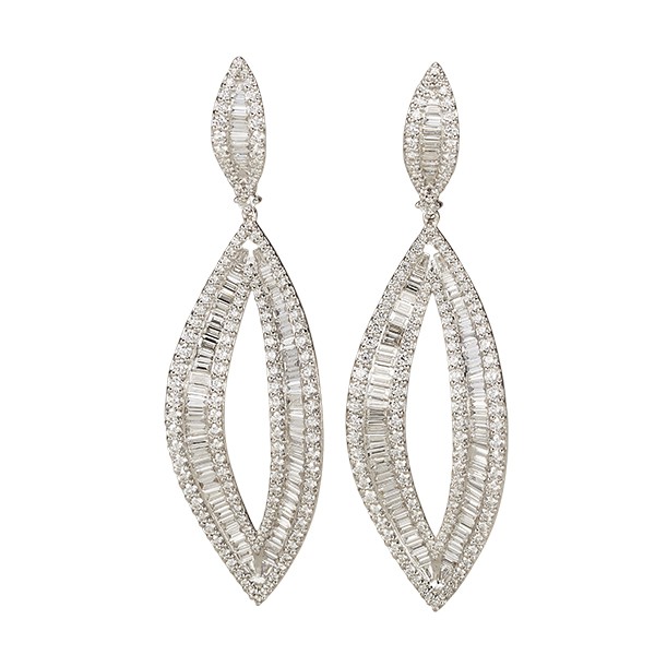 18K  Diamond Drop Earrings